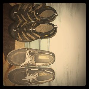 GUC LOT OF 2 1) KEENS & (1) SPERRY TOPSIDERS